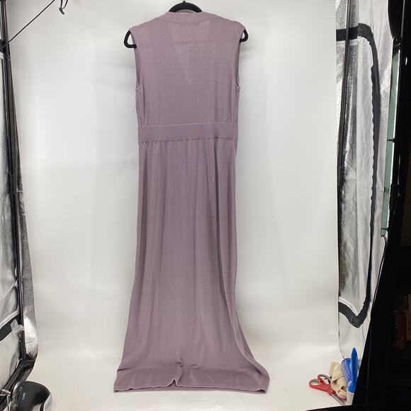 Peruvian Connection ADRIATICO lilac maxi knit dress minimalist size M - Picture 8 of 9